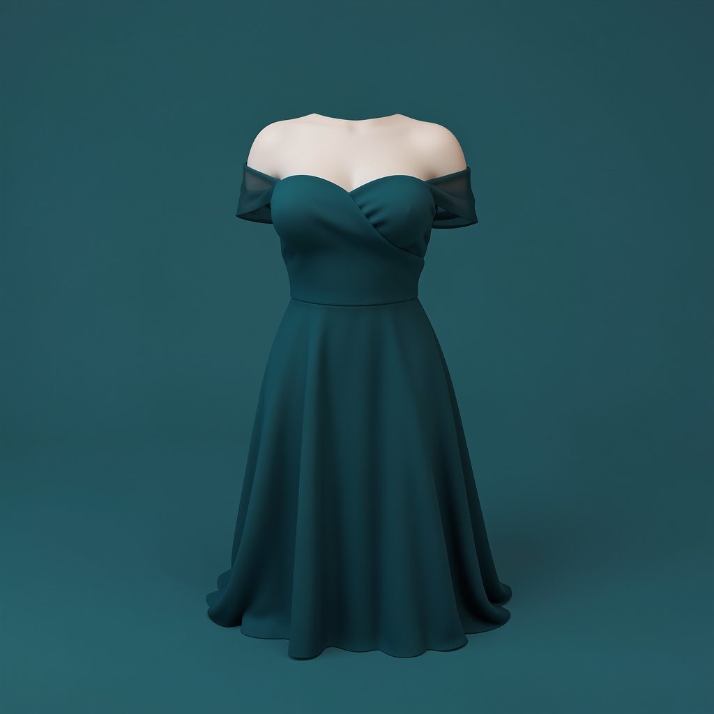 Tulle wrap veil used as delicate off-shoulder straps on a strapless gown, soft sheer fabric framing the shoulders