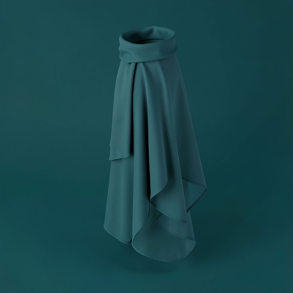 Tulle wrap styled as a collar choker at the neck, cascading down the back in a romantic sheer fall